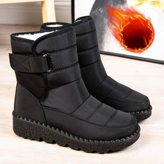Botas De Mujer antideslizantes impermeables Botas De nieve De invierno zapatos De plataforma para Mujer Botines cálidos zapatos acolchados De algodón Botas De Mujer