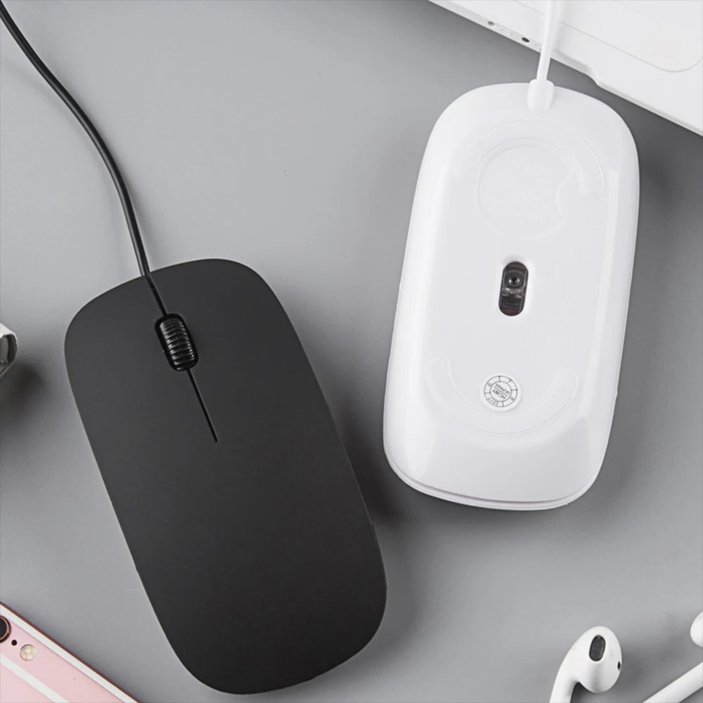 Ratón con cable neutro de 2,4 GHz y cable USB, ergonómico, ultrafino, para PC, portátil, ordenador de negocios y oficina, 1,2 m, superventas.
