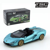 TSC 1/64 Lamborghini Lightning Convertible Edition Car Alloy Motor Vehicle Diecast Metal Model Kids Xmas Gift Toys for Boys