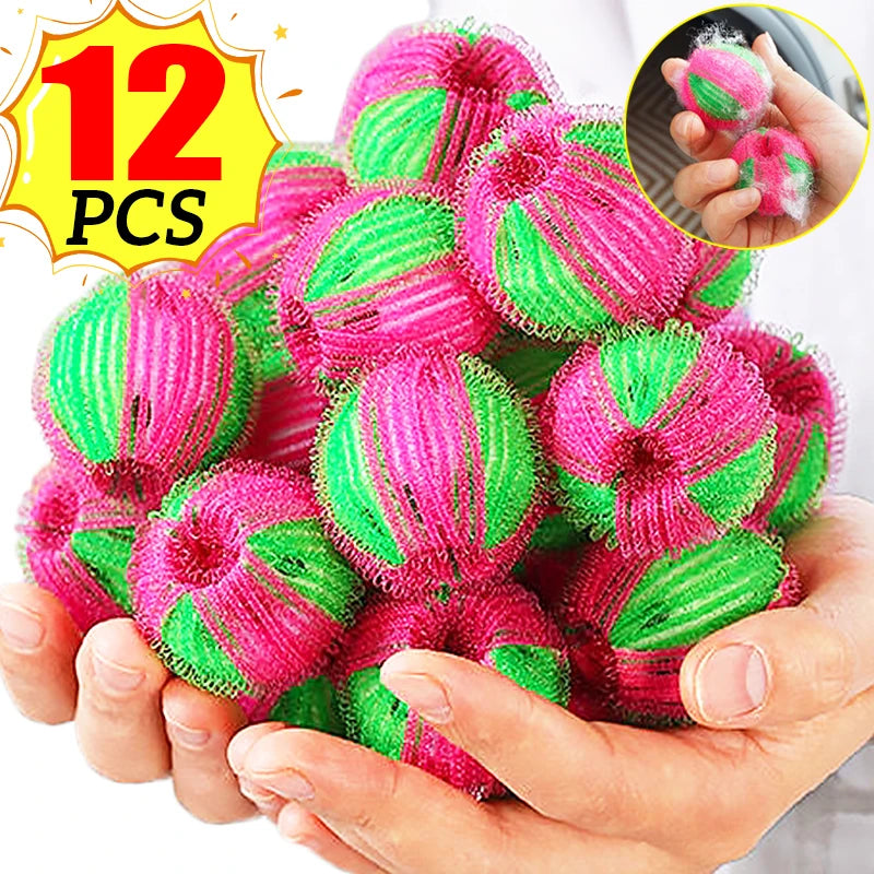 Washing machine lint ball, hair filter, floating lint remover, catcher, reusable dirty collection, cleaning balls, 12 pcs, 6pcs