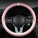 pink All-season exquisite simple light cute sunny fashionable dirt-resistant and comfortable car steering wheel cover