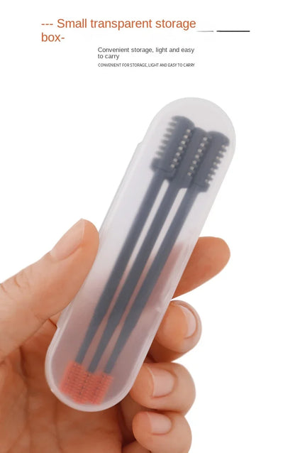 3pcs Portable Manual Nose Hair Trimmer Washable For Men And Women With Storage Box Waterproof Double Head Nose Hair Removal
