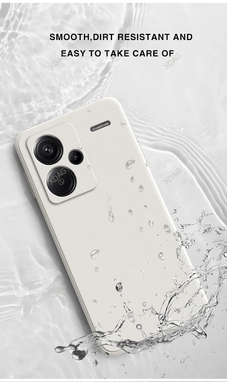 Original Soft Case for Xiaomi Redmi Note13 Note 13 Pro Plus Pro+ 13Pro+ 5G Shockproof Full Protective Liquid Silicone Back Cover