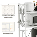 3-Tier Microwave Oven Rack Shelf Kitchen Countertop Oven Rack Expandable Seasoning Storage Rack Stand Storage Tableware Racks