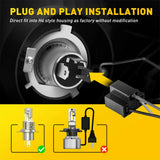 AUXITO H4 LED Motorcycle Bulb 6000LM 26W 360 6000K Canbus Moto Headlight For Honda Yamaha Suzuki High Power ZES 12V Spotlights