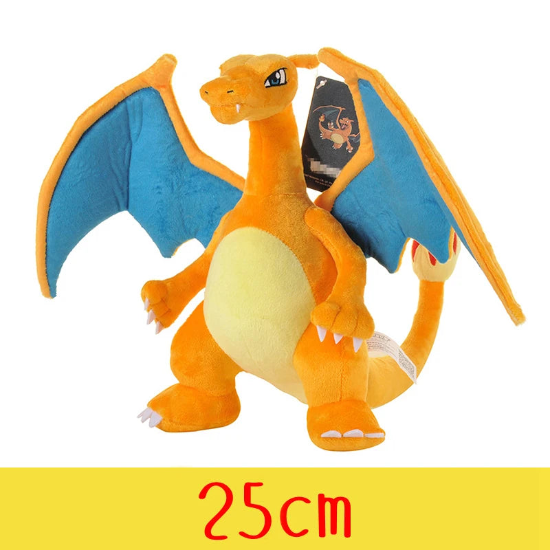 Peluche de Pokémon de alta calidad con etiqueta, dibujo animado de Pikachu, Charmander, Squirtle, Bulbasaur, muñeco de peluche, regalo para niños.