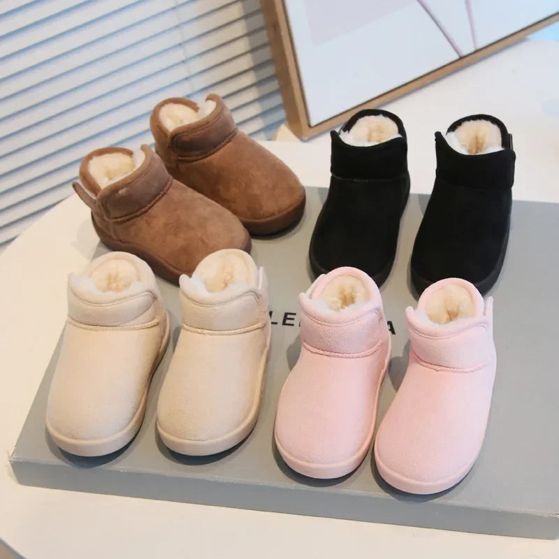Winter Baby Girl Shoes New Toddler Snow Boots Children Infant Plush Warm Kids Short Boots Boys Cotton Shoes Size 15-24