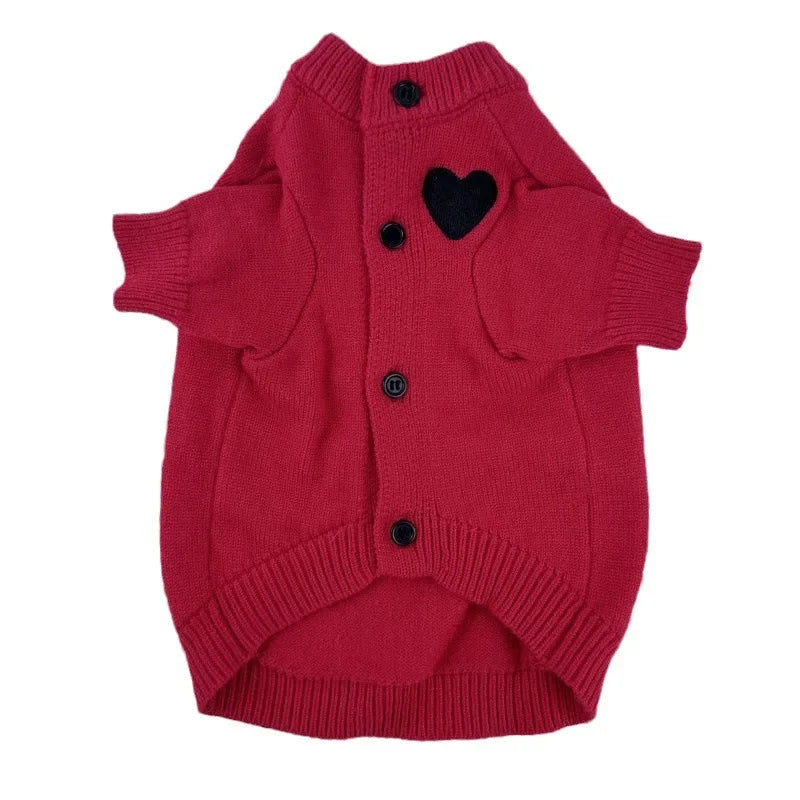 Adorable suéter de punto para perros y gatos, ropa protectora cálida y de moda para otoño e invierno, abrigos y chaquetas para mascotas, marca de moda disponible.