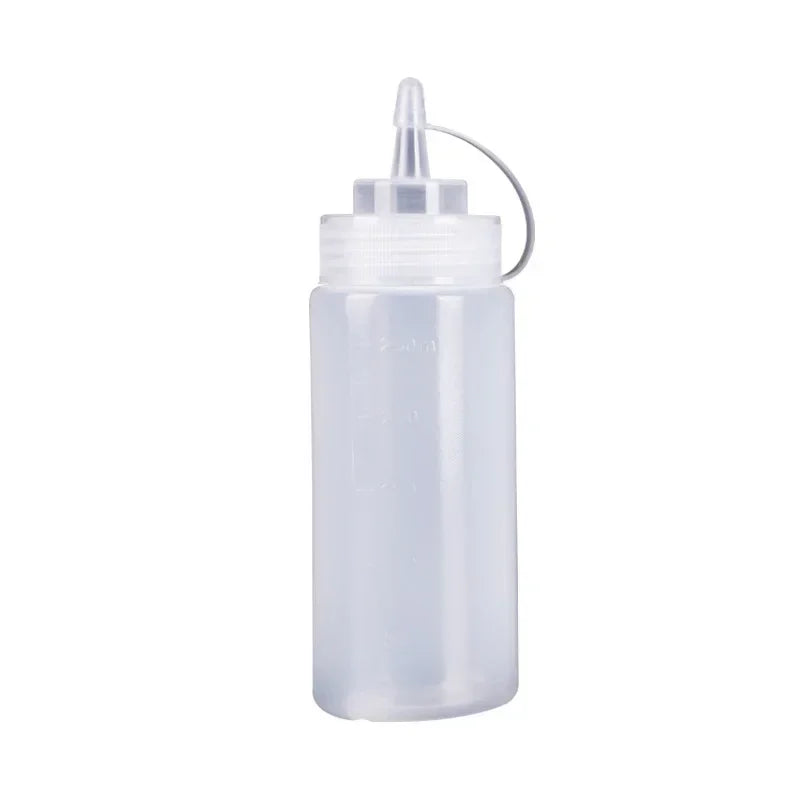 Botella de plástico blanca con tapa, dispensador de pan, accesorio para hornear postres, decoración de pasteles, utensilio de cocina (1 unidad) 