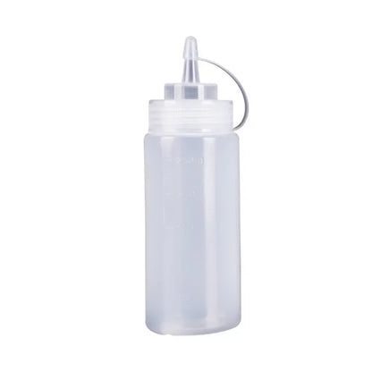Botella de plástico blanca con tapa, dispensador de pan, accesorio para hornear postres, decoración de pasteles, utensilio de cocina (1 unidad) 