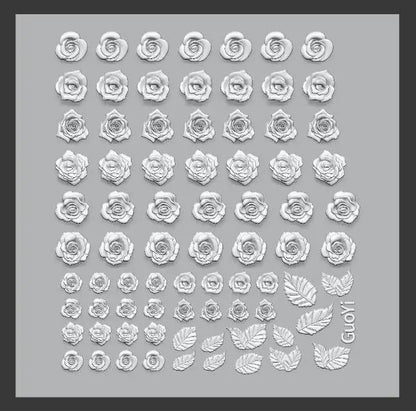 1pc Bowknot Candles Jellyfish Shell Rose Leaf  3D Acrylic Mold Nail Art Decoration Nails DIY Design Silicone  Nails Mold