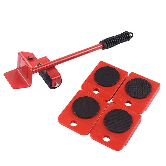 Furniture Moving Transport Roller Set, Lifting Tool Set, Wheel Bar Mover, Heavy Stuffs Device, Hand Removal 