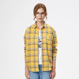 Casual Women's Plaid Shirt 2025 Spring Autumn New Ladies Loose Blouse and Tops Female Long Sleeve Shirts Fresh Checked Clothes