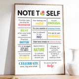 Mental Health Poster Encouragement Prints Calm Corner Canvas Painting Therapy Wall Art Picture Classroom Home Decoration