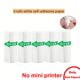 Mini Printer, Portable Thermal Printer Efficiently and Quickly, Inkless Pocket Photo Printer for Study Notes, Pictures, DIY