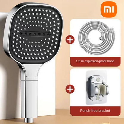 Xiaomi 13cm Large Panel 3Modes Adjustable Home Shower Head  High Pressure Massage ShowerHead Filter Element Bathroom Accessories