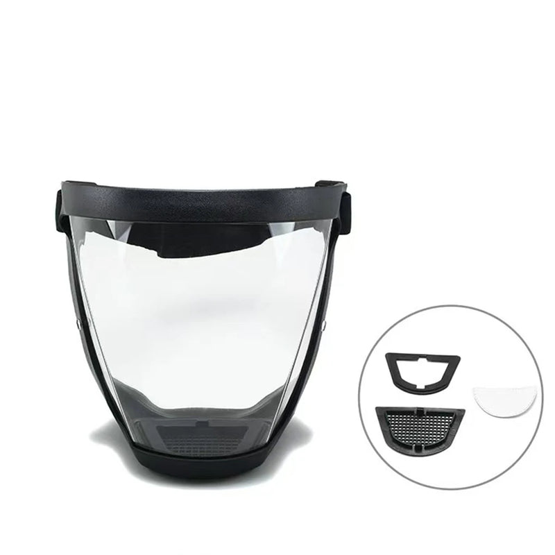 Anti-fog Full Face Protection Mask With Filter Anti Splash Anti Droplet Mask Head Wear Glasses Space Spherical Goggles