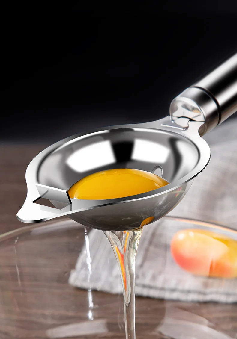 Egg White Separator Stainless Steel Tools Eggs Yolk Filter Gadgets Kitchen Accessories Separating Funnel Spoon Divider Utensils
