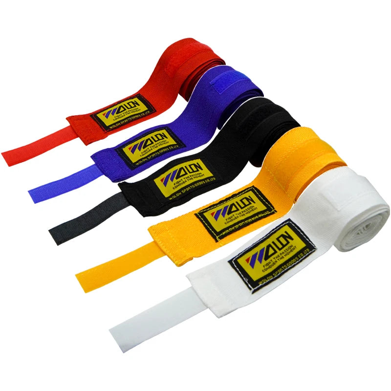 2 vendas de boxeo de algodón de 1,5/2/3/5 m, correa deportiva para Sanda, Kick Boxing, MMA, guantes de mano, cinturón protector, vendas deportivas de boxeo.