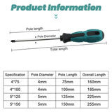 Multipurpose Handle Screwdrivers Set With Magnetic Insulated Security Repair Hand Tools Cross/Straight Type Mini Screw Driver