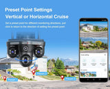 LS VISION 15MP Three Screen WiFi Camera Outdoor Three 360°Rotation PTZ IP Camera Human Auto Tracking Video Surveillance Cam CCTV