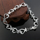 925 Sterling Silver Chain Bracelets for Men Women Braided Rope Male Fashion Jewelry High Quality New 4mm 