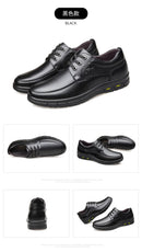 Hot Sale Men Genuine Leather Casual Shoes Soft Sole Lace-up Luxury Brand Middle-aged Old Man Dad Lightweight Loafers Shoes