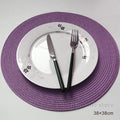 Round Placemats Set  Braided Circle Place Mat Washable Table Mats for Kitchen Dining Table Mixed Color Non-Slip Place mats