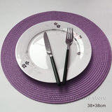 Round Placemats Set, Braided Circle Place Mat, Washable Table Mats for Kitchen Dining Table, Mixed Color Non-Slip Place Mats
