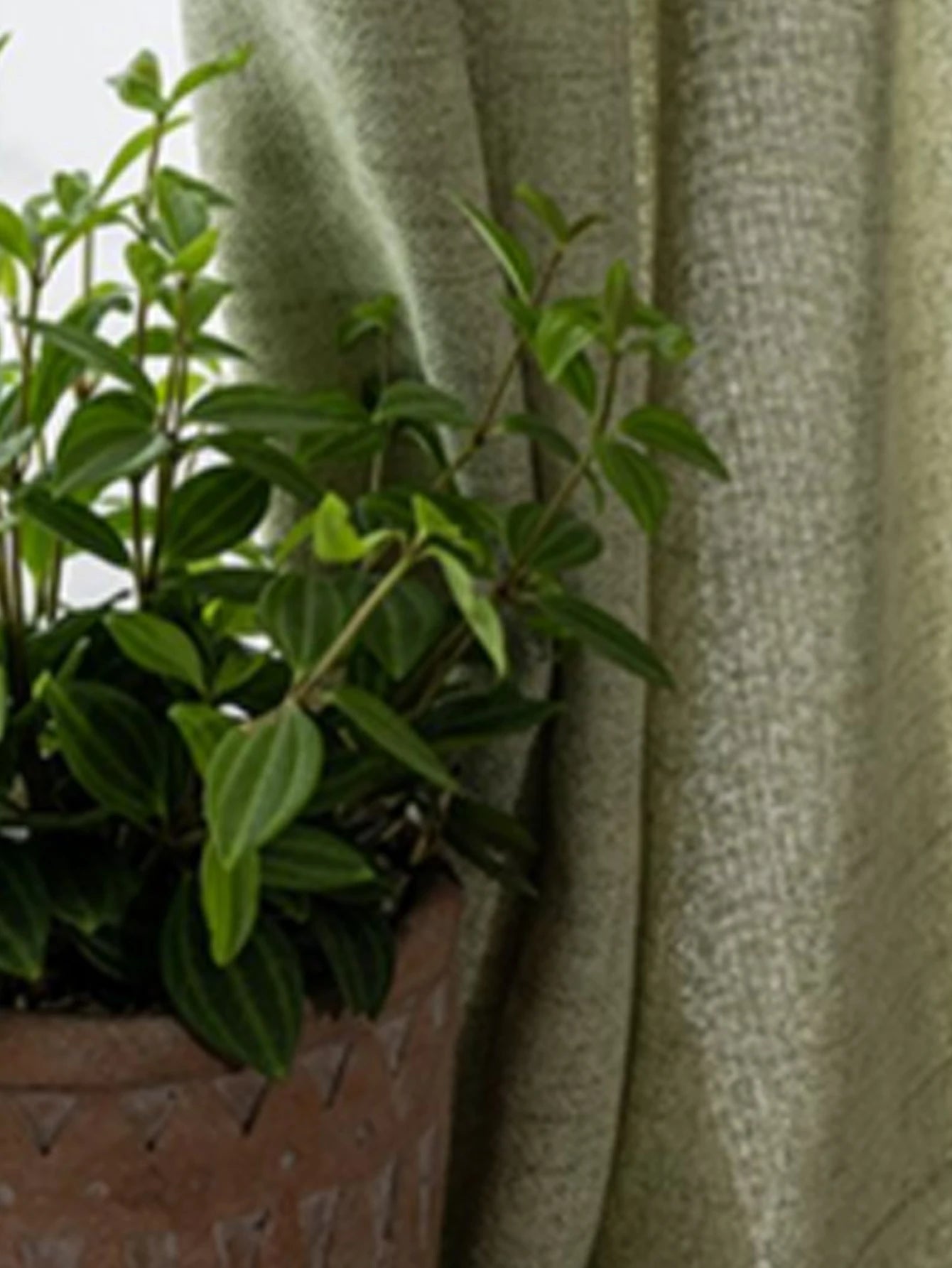 Spring and summer Japanese matcha, green cotton and linen curtains sheer curtains, opaque curtains, luxurious linen for bedrooms