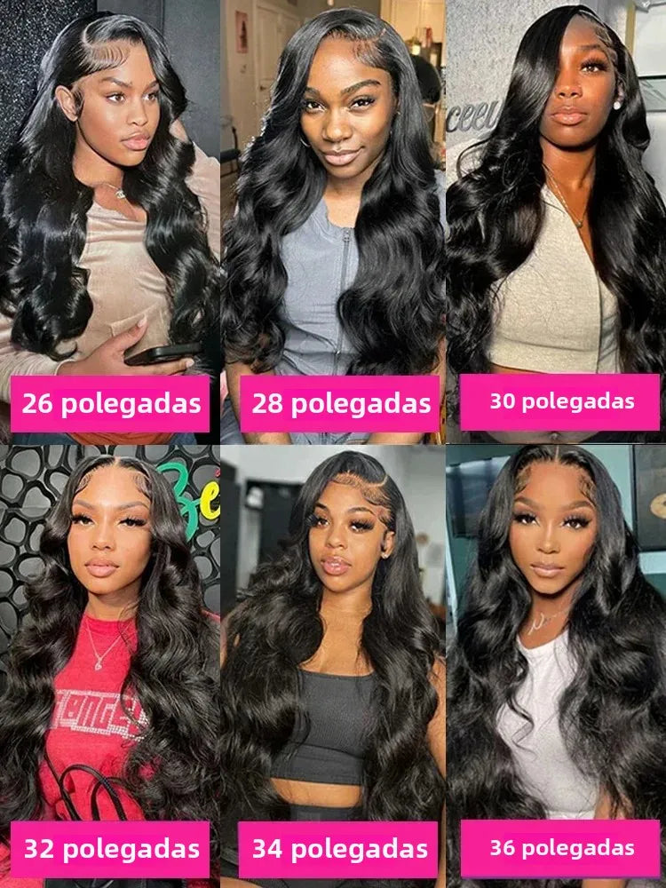 Peluca de cabello humano con ondas al agua de 13x6 pulgadas y encaje frontal, densidad 250, cierre sin pegamento 5x5, de 30 a 40 pulgadas. 