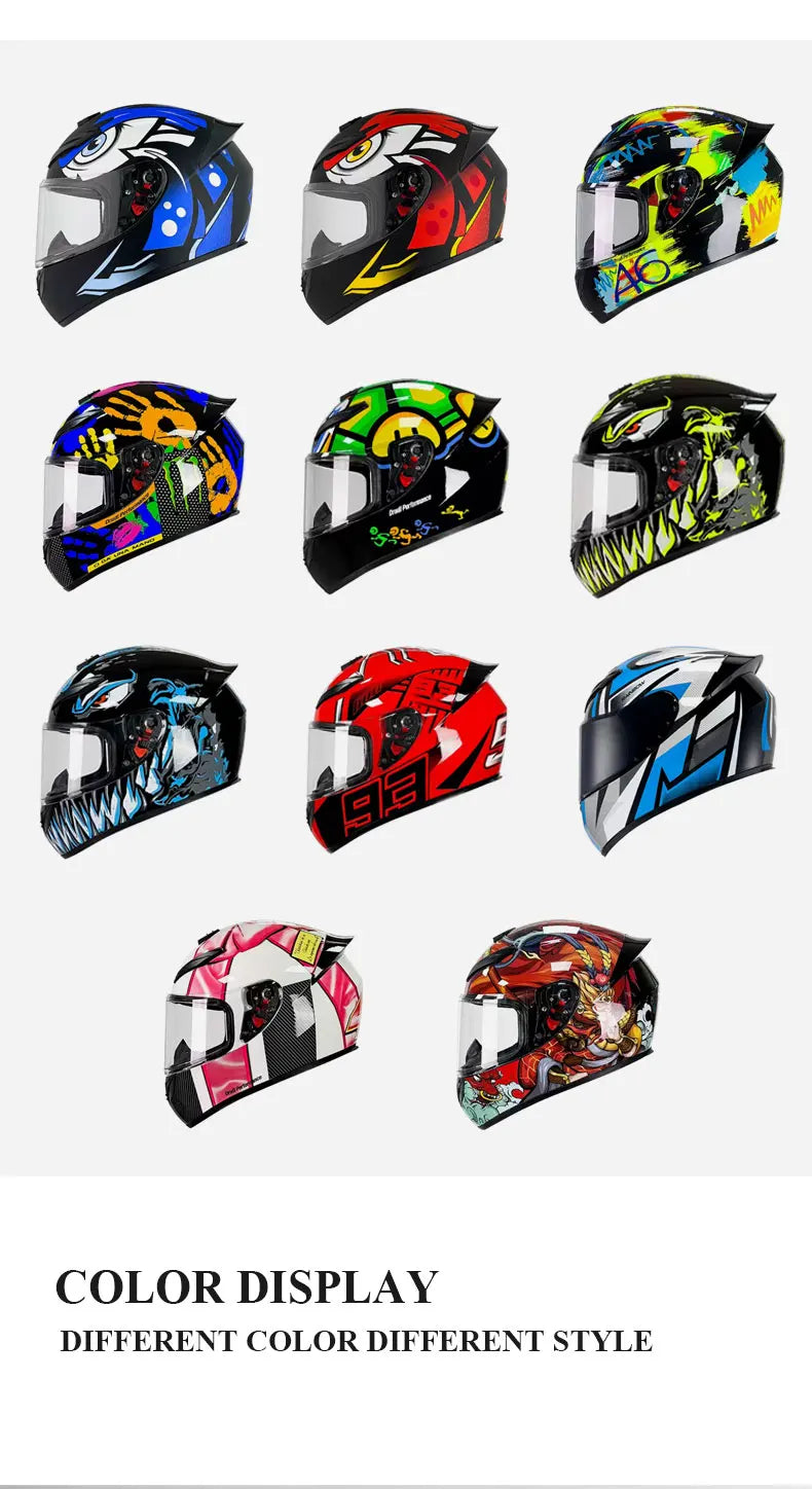 Full Face Helmet Motocross Helmet Breathable Helmet Wear-Resistant Helmet For Motorcycle Anti-Fall Motorcycle Helmets Supplies