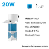 Aquarium Filter Pump Fish Tank Submersible Silent Air Oxygen Aerator Internal Water Pump Aquarium Air Pump Wave Maker 220v