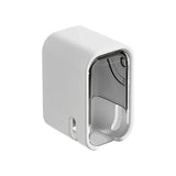Suporte portátil para escova de dentes à prova de poeira com tampa basculante, fixação na parede e estojo de armazenamento.
