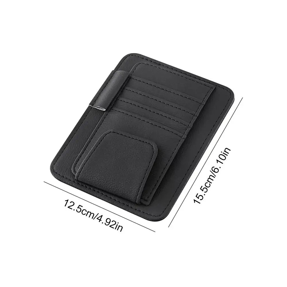 Visor Storage Multi-Pocket Car Sun Visor Document Storage Multi-functional Pen Card Glasses Clip Holder Organizer Interior Acces