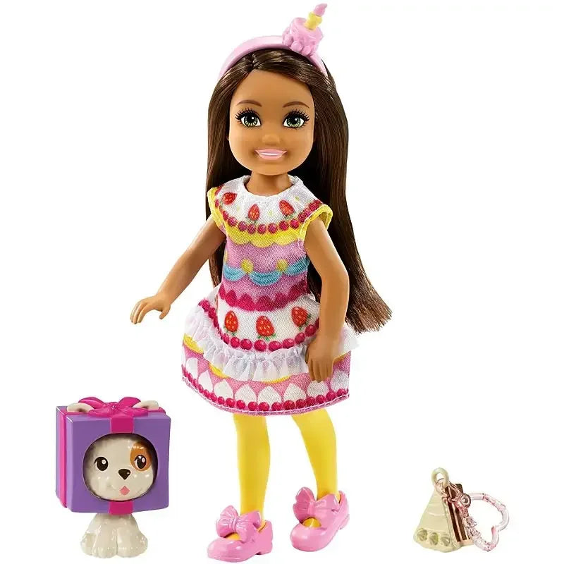 Original Barbie Dolls Club Chelsea Dress Up Burger Costume Pets Accessories Kids Toys for Girls Princess Play House Set Juguetes