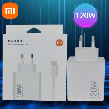 Original  Xiaomi 120W Turbo Fast Charger With EU/US Adapter And USB Type C Cable