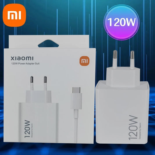 Original  Xiaomi 120W Turbo Fast Charger With EU/US Adapter And USB Type C Cable