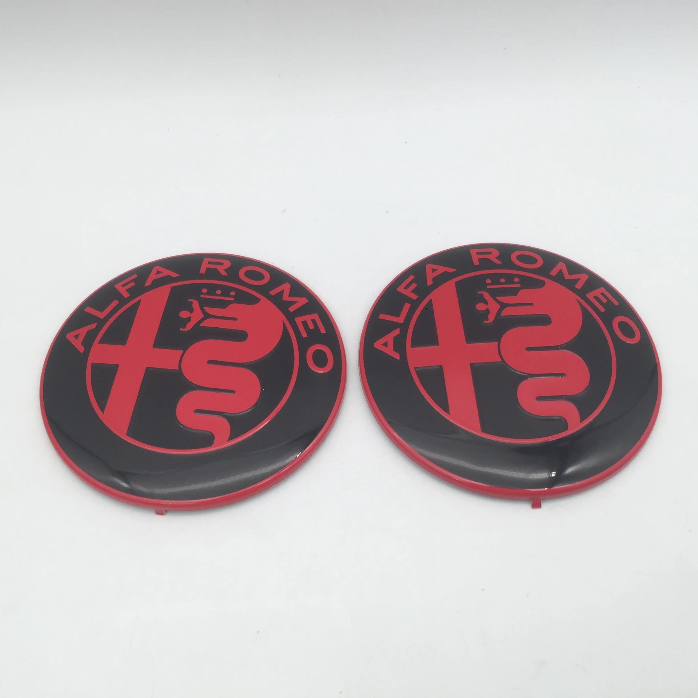 2pcs for AlfaRomeo 147 156 159 74mm Car Front Hood Emblem Bonnet Grille Sticker Rear Trunk Badge Decal Styling auto accessories