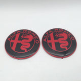 2pcs for AlfaRomeo 147 156 159 74mm Car Front Hood Emblem Bonnet Grille Sticker Rear Trunk Badge Decal Styling auto accessories