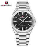 New Style NAVIFORCE Men's Wrist Watch 3ATM Waterproof Stainless Steel Band Luminous Pointer Display Luxury Boys Watches Gifts