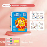Montessori Drawing Book Reusable Magic Children Practice Copybook Control Training Book Magical Tracing Workbook