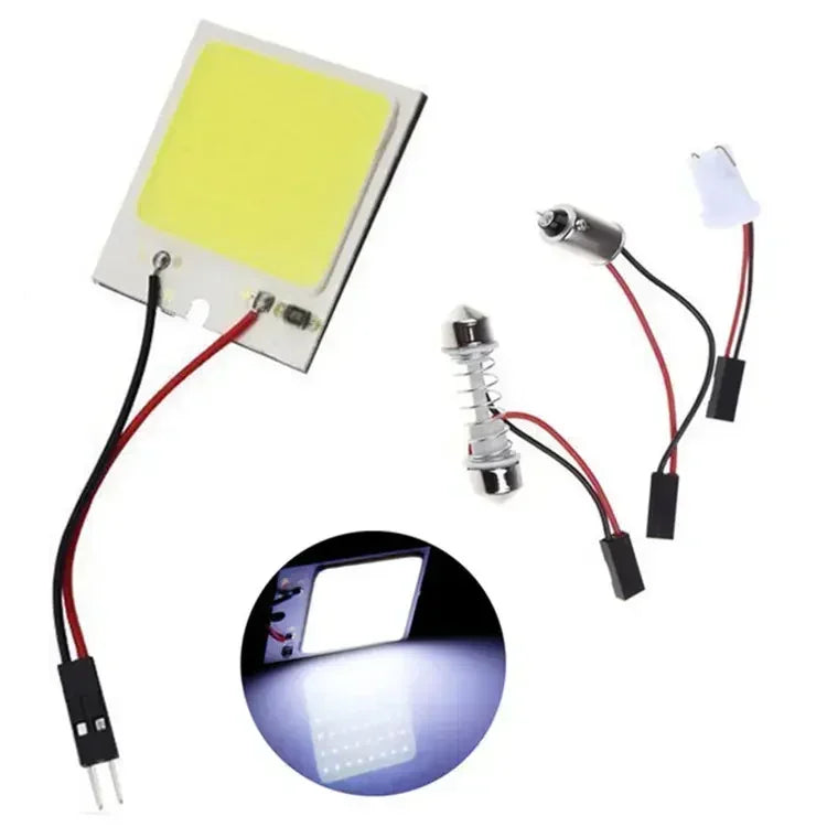 4X T10 C5W Car Led Cob 16/24/36/48SMD White Parking Bulb Auto Interior Wedge Reading Lamp Door Dome Festoon License Plate Light