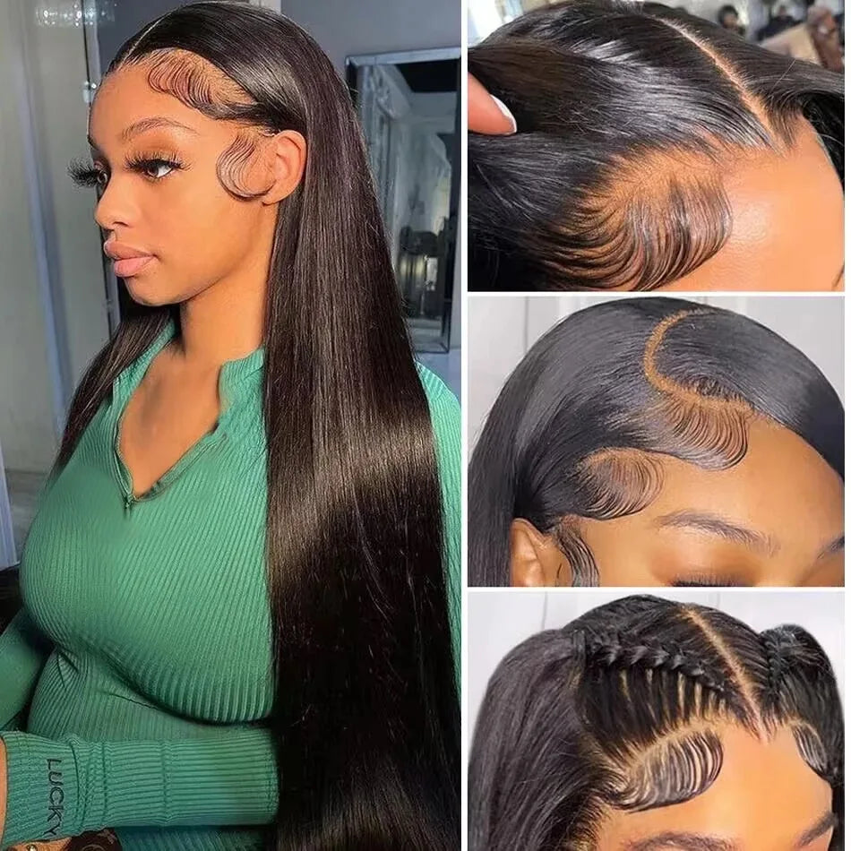 HD Lace Front Human Hair Wigs Straight 13x4 13x6 Transparent Lace Frontal Human Hair Wigs Pre-Plucked HD Lace Wigs For Women