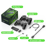Consola de videojuegos Stick Lite 4K HD M8 de 64 GB con doble mando inalámbrico para 10 000 juegos retro, regalo de Navidad para niños.