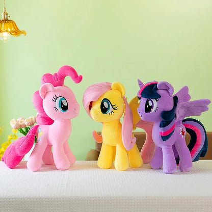 30CM My Little Pony Kawaii Toys Pinkie Pie Fluttershy Twilight Sparkle Soft Stuffed Dolls Ornaments Plushie Gifts For Kids