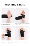 2pcs Adjustable Wrist Strap Sports Wrist Support Brace Black Weightlifting Wristband For Men & Women Badminton Tennis Gym