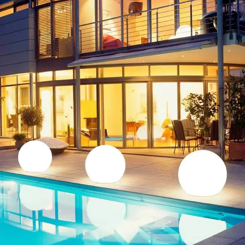 RGB Waterproof LED Garden Ball Light Solar Lighting USB Charge Deco Lamp Remote Control 16 Colors for Party Wedding Street Yard