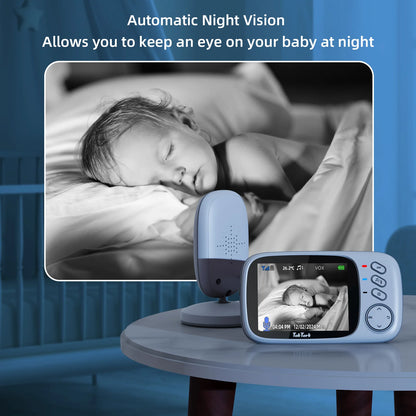 3.2 inch Wireless Video Color Baby Monitor High Resolution Baby Nanny Security Camera  Night Vision Temperature Monitoring