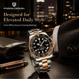 Relógio Masculino Mecânico de Luxo PAGANI DESIGN 2026 – Aço Inoxidável, Função GMT, Vidro de Safira – Marca de Alto Padrão